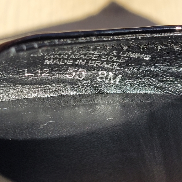 Tory Burch Reva Black Patent Leather Scrunch Back Ballet Flat Shoes Size 8M - Picture 8 of 10